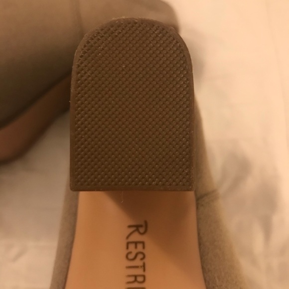 Restricted Suede Peep Toe Mule Booties - Size 8.5 - Picture 5 of 6